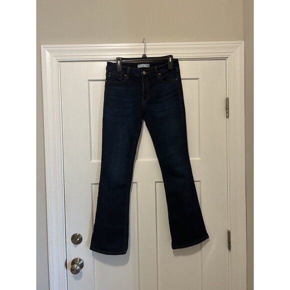 KanCan Jeans Womens 10 Blue Bootcut Mid Rise Dark Wash Stretch Denim Classic - Picture 1 of 7